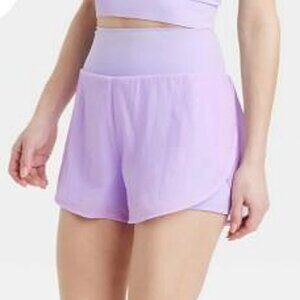 All In Motion High Rise 2 in 1 running shorts XL Light Violet lavender purple